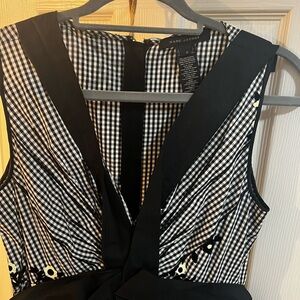 Marc Jacob’s gingham (black and white) floral dress.